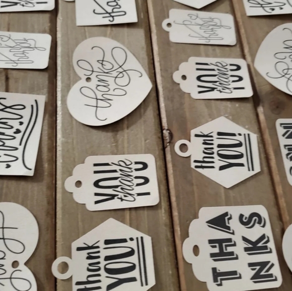 Thank You Tags Tan Brown Variety Set Bundle Card S - Picture 4 of 7